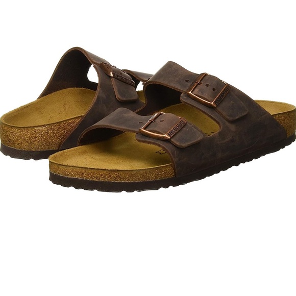 Birkenstock Shoes - Arizona Oiled Leather Footbed Sandals